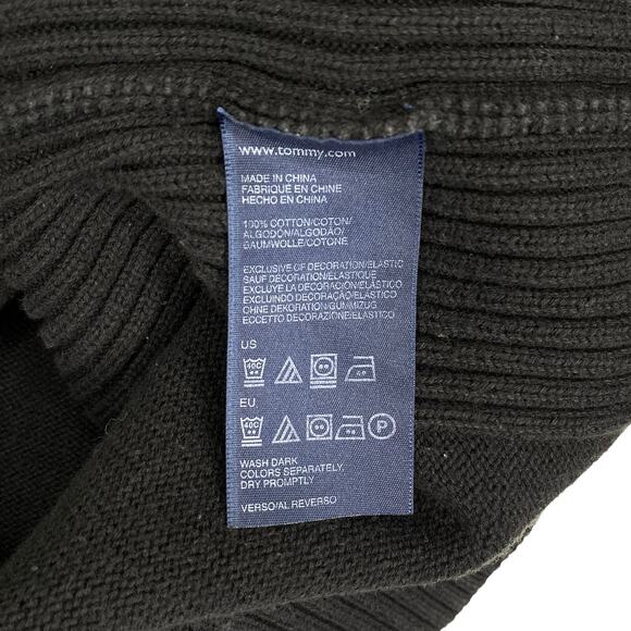 Tommy Hilfiger Men's Sweater Quarter Zip Size XL Black and Red - Picture 6 of 7